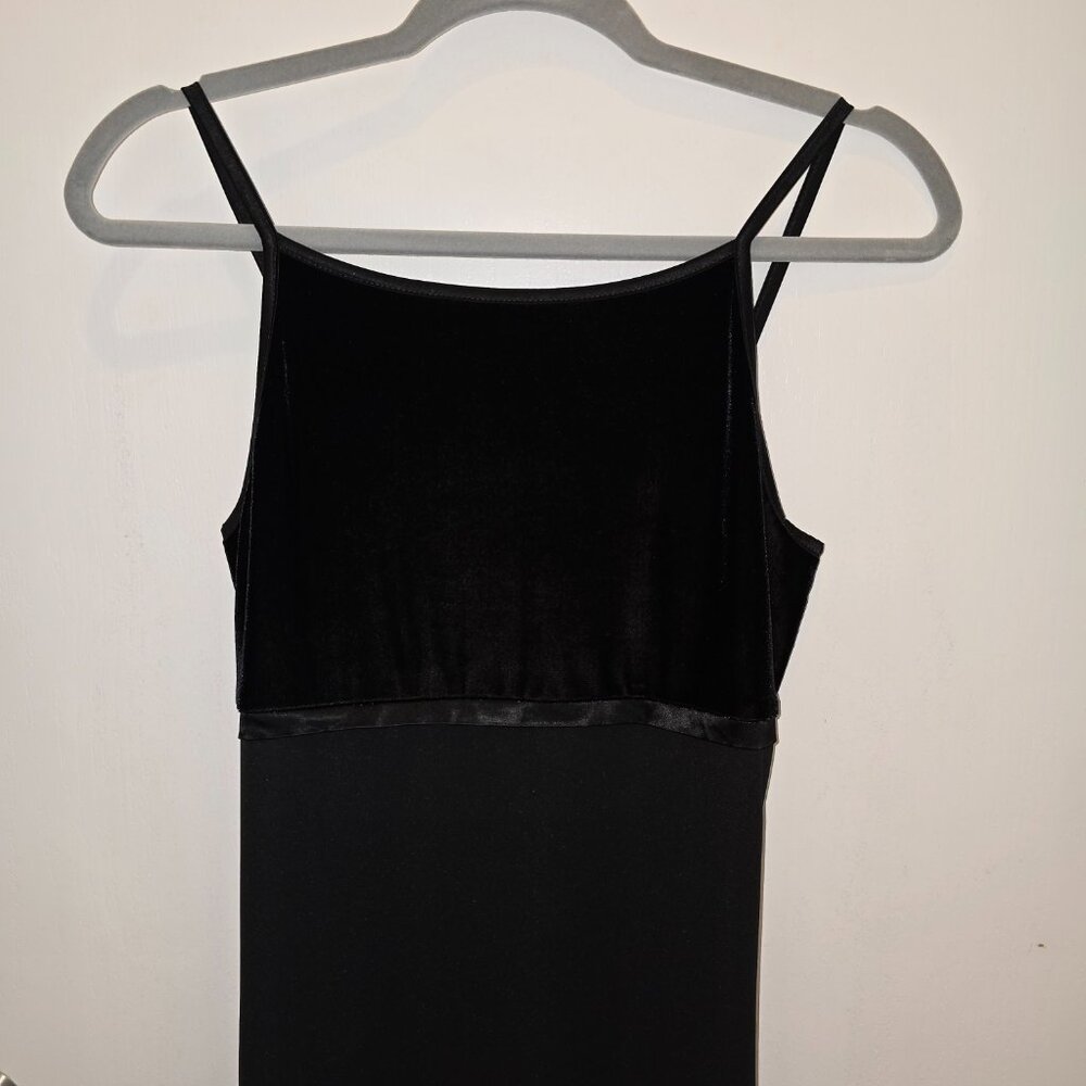 BYER TOO! sz M Vintage Y2K 90s Maxi Formal Dress Gown Gothic Romantic Velvet Top - Picture 3 of 11